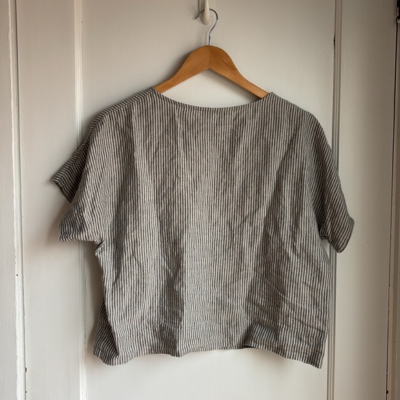 Linenfox Stripe Linen Boxtop - Picture 3 of 4